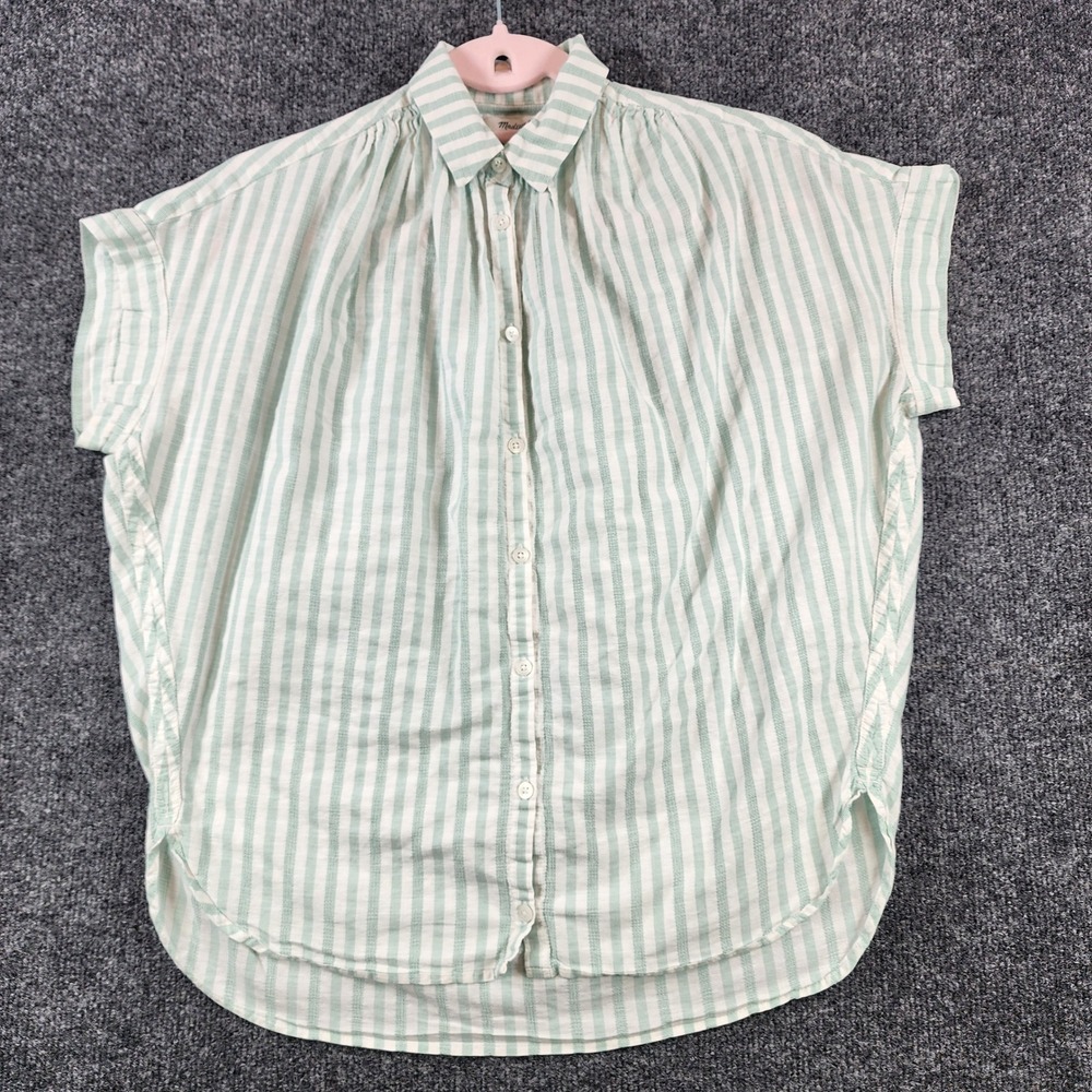 Madewell Womens Cottagecore Coastal Lagenlook Euro Stripe Shirt Top Size XXS
